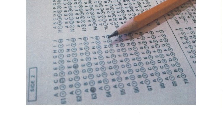 picture of a testing scantron