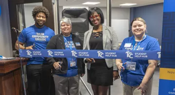 Student Help Hub ribbon cutting