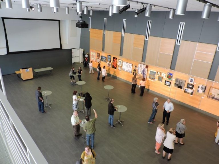 Loft view of the Event hall at the Thomas K. McKeon Center for Creativity
