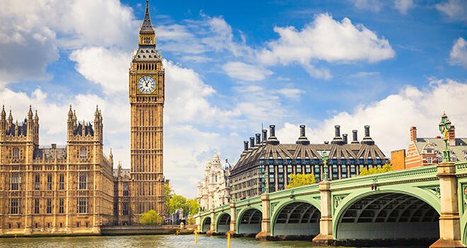 Big Ben and Houses of Parliament in London, England